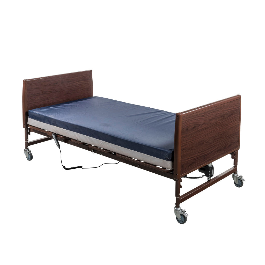 Drive Lightweight Bariatric Homecare Bed by Mr. Hospital Bed, showing a sturdy, compact bariatric hospital bed designed for home use.