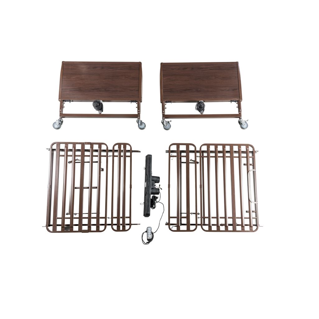 Drive lightweight bariatric hospital bed by Mr. Hospital Bed with adjustable side rails and a sturdy frame for homecare use.
