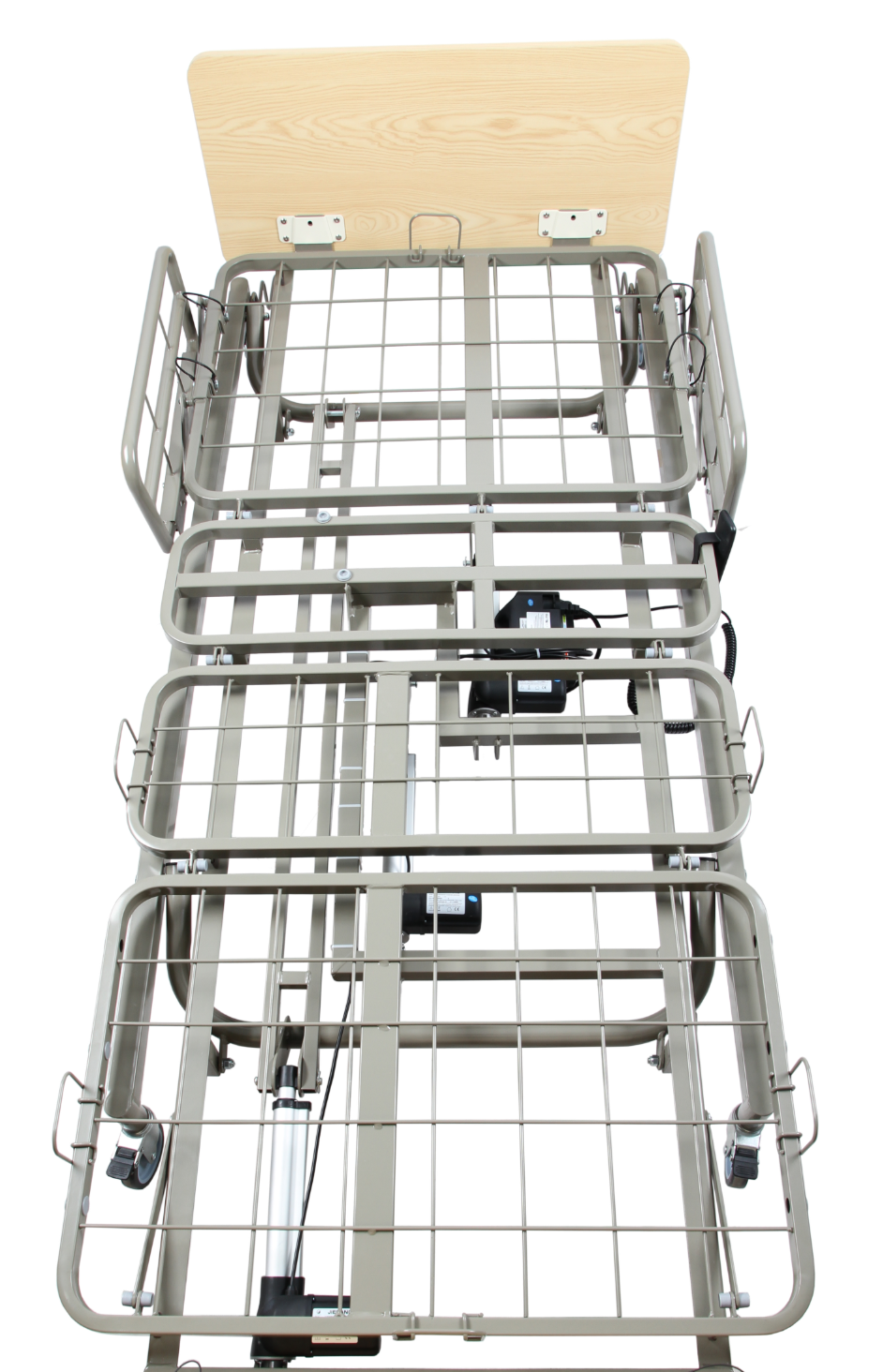 CostCare B310T long-term care low bed by Mr. Hospital Bed, featuring adjustable height and safety rails for patient comfort.