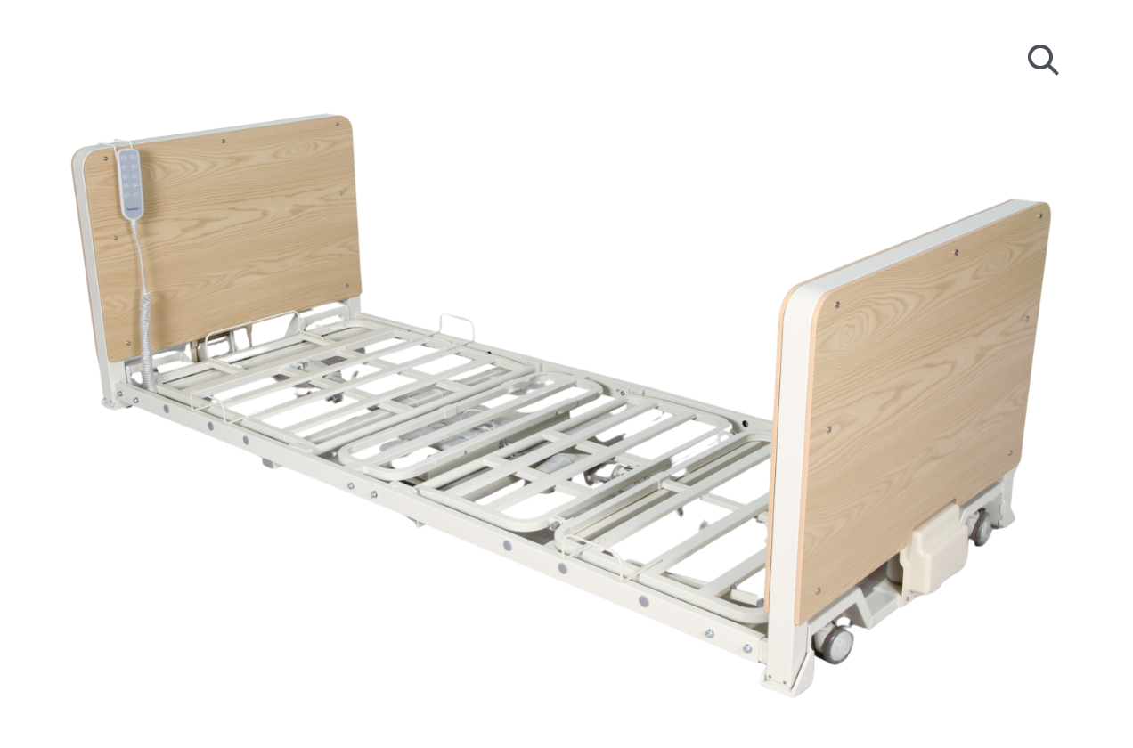 Mr. Hospital Bed CostCare B420 Ultra Low Long-Term Care Bed with adjustable head and foot sections, designed for patient comfort.