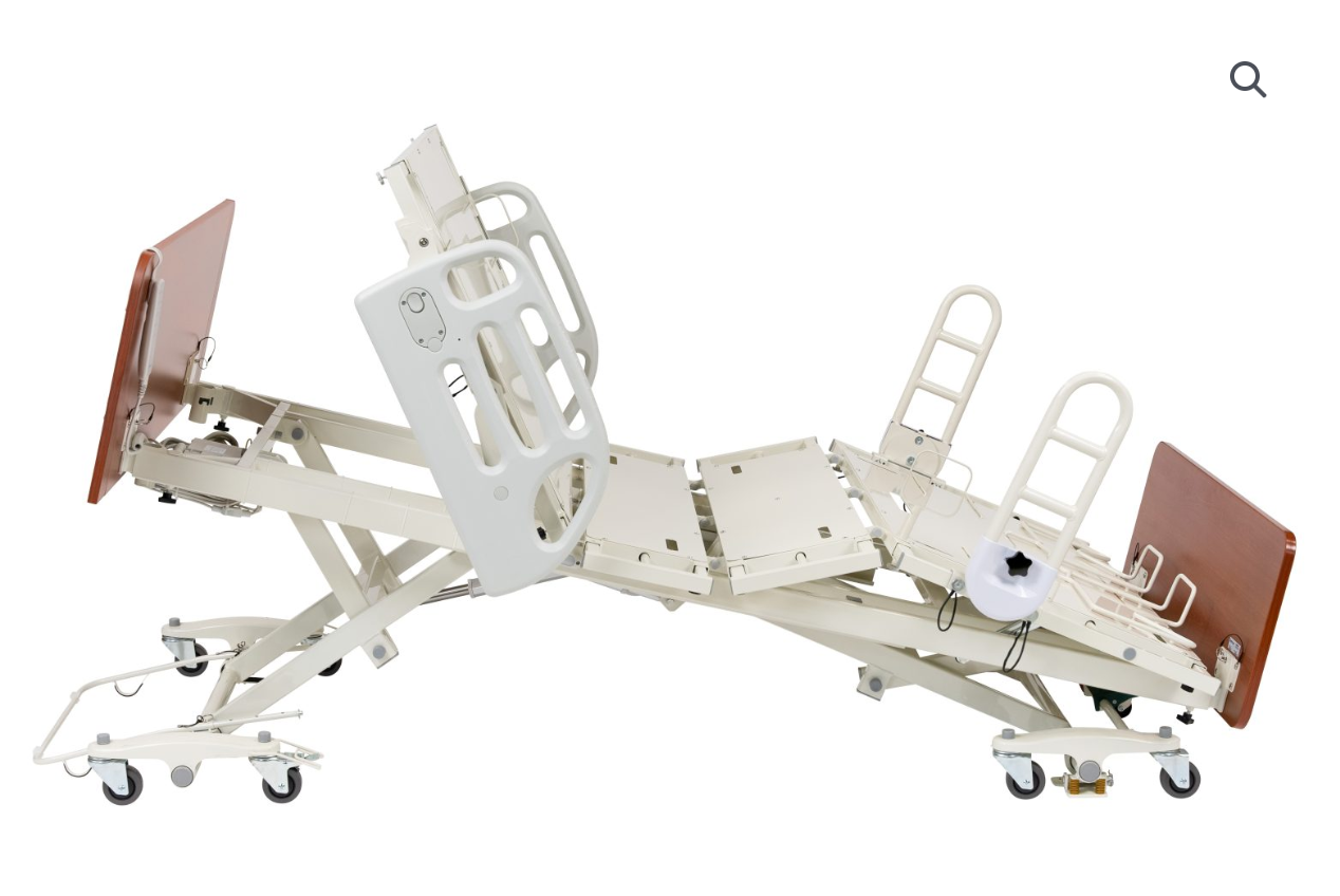 CostCare B357 bariatric long-term care bed by Mr. Hospital Bed, featuring adjustable height and low bed design for patient safety.