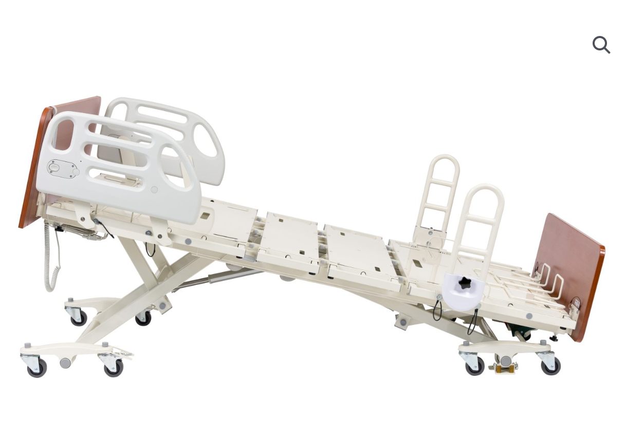 CostCare B357 bariatric convertible LTC low bed by Mr. Hospital Bed, featuring a sturdy frame and adjustable side rails for long-term care.