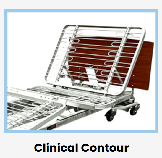 Med Mizer RetractaBed long-term care bed by Mr. Hospital Bed with clinical contour design and adjustable features.