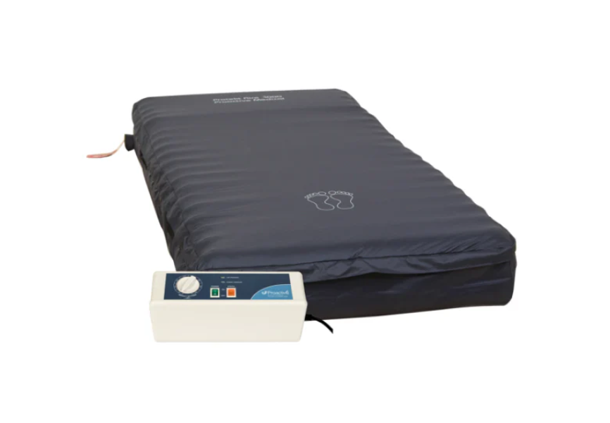 Protekt Aire 3000 air mattress by Mr. Hospital Bed, showing the inflatable surface with adjustable air chambers for comfort.
