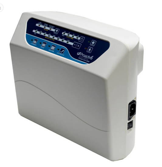 Protekt® Aire 6450 air mattress with pump by Mr. Hospital Bed, shown with attached pump for adjustable comfort and support.