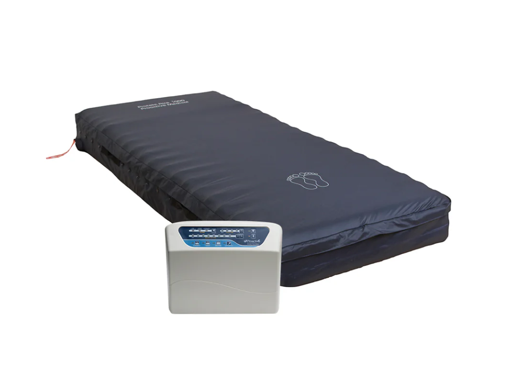 Protekt Aire 6400 air mattress by Mr. Hospital Bed, featuring adjustable air chambers and durable construction for patient comfort.