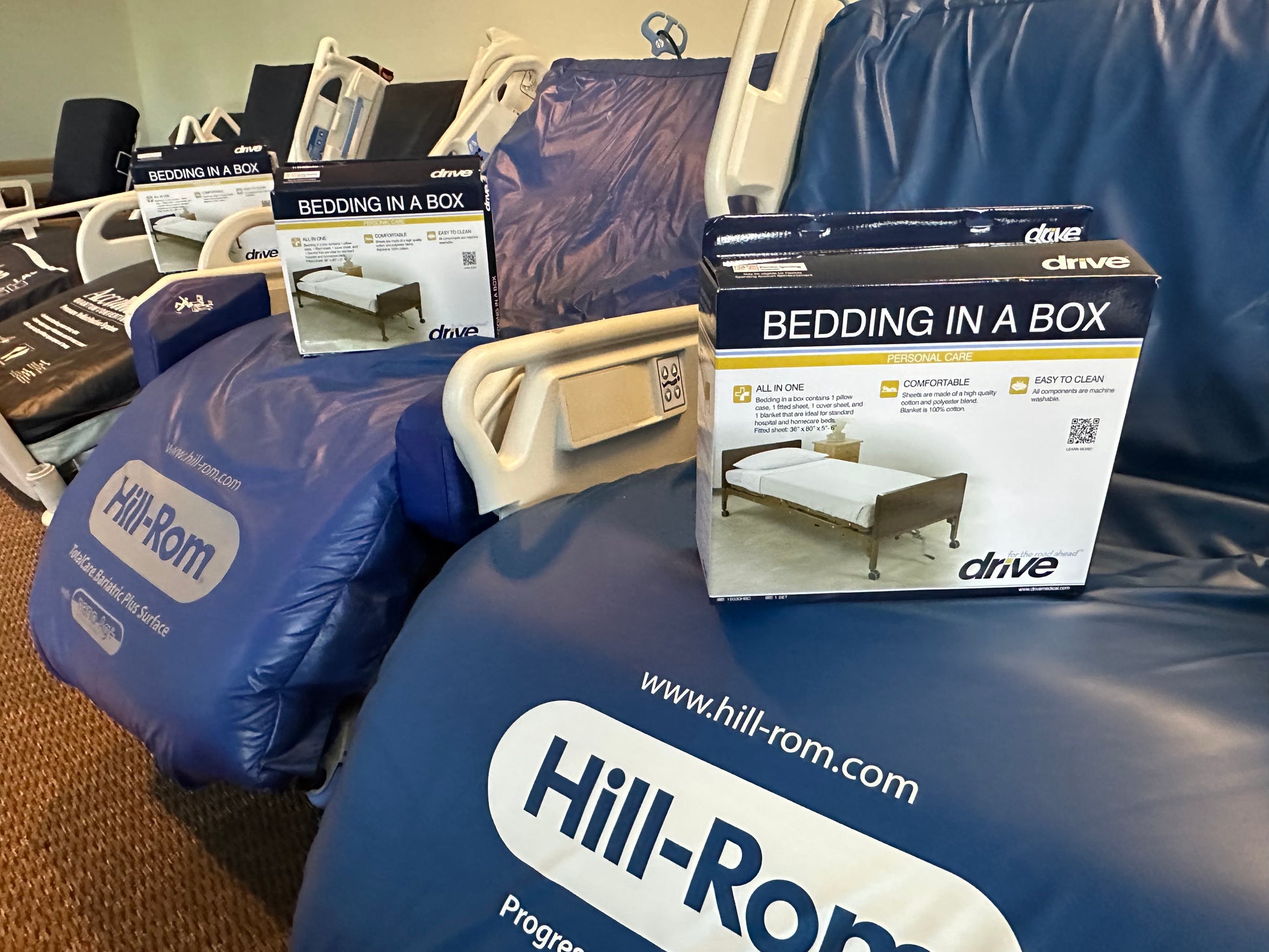 Hospital bed sheets from Bedding in a Box by 1hospitalbeds, soft and durable bed sheets for hospital beds.